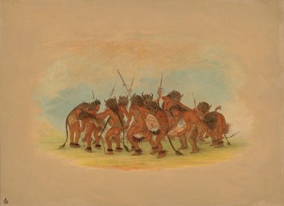 Mandan Buffalo Dance by George Catlin